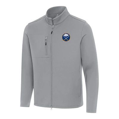 Men's Antigua Gray Buffalo Sabres Objection Double-Peached Full-Zip Jacket