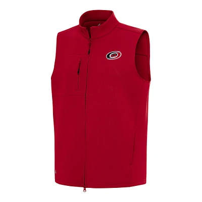 Men's Antigua Red Carolina Hurricanes Demand Full-Zip Vest