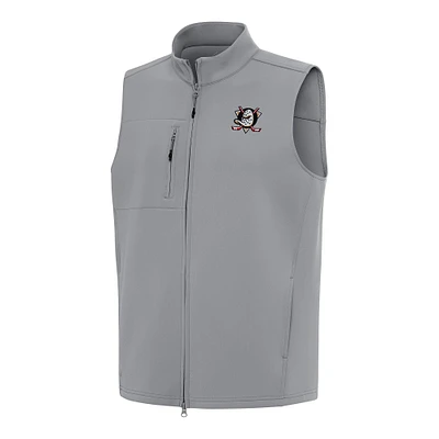 Men's Antigua Gray Anaheim Ducks Demand Full-Zip Vest