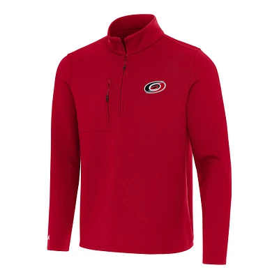 Men's Antigua Red Carolina Hurricanes Insider Quarter-Zip Top