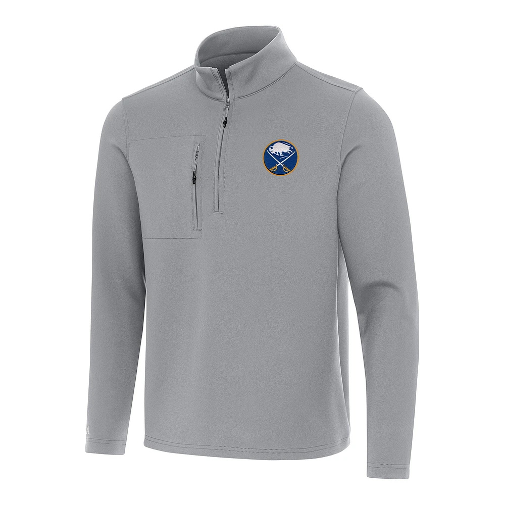 Men's Antigua Gray Buffalo Sabres Insider Quarter-Zip Top
