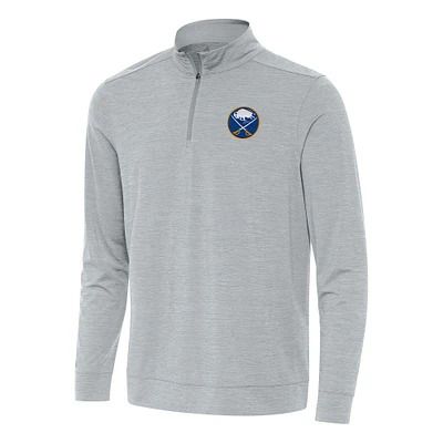 Men's Antigua Heather Gray Buffalo Sabres Bright Quarter-Zip Top