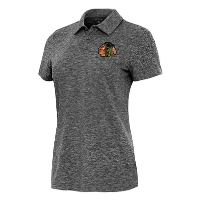 Women's Antigua Heather Chicago Blackhawks Matter Polo