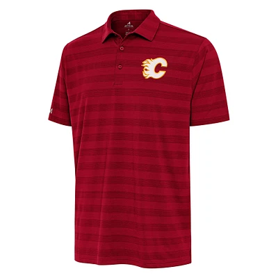 Men's Antigua Red Calgary Flames Tunnel Polo