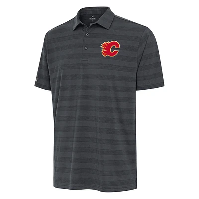 Men's Antigua Pewter Calgary Flames Tunnel Polo