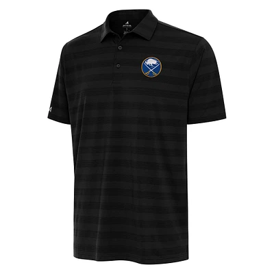 Men's Antigua Black Buffalo Sabres Tunnel Polo