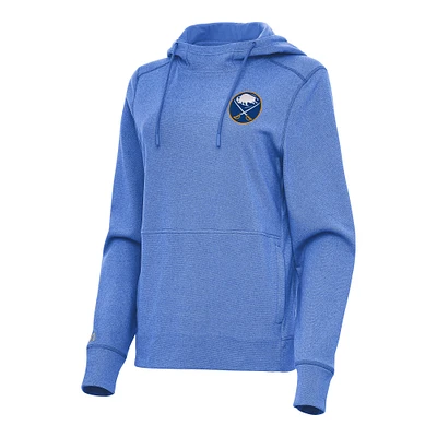 Women's Antigua Heather Royal Buffalo Sabres Justice Pullover Hoodie