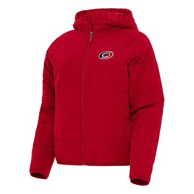 Women's Antigua Red Carolina Hurricanes Universe Full-Zip Puffer Jacket