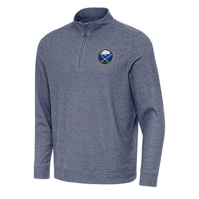 Men's Antigua Heather Navy Buffalo Sabres Subtle Quarter-Zip Sweatshirt