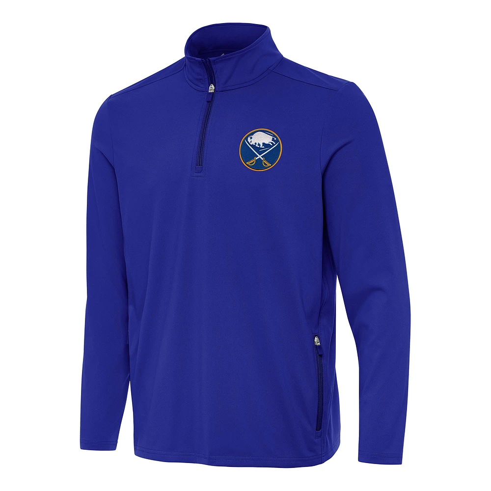 Men's Antigua Royal Buffalo Sabres Perilous Quarter-Zip Sweatshirt