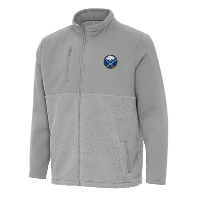 Men's Antigua Gray Buffalo Sabres Daily Fused Full-Zip Jacket