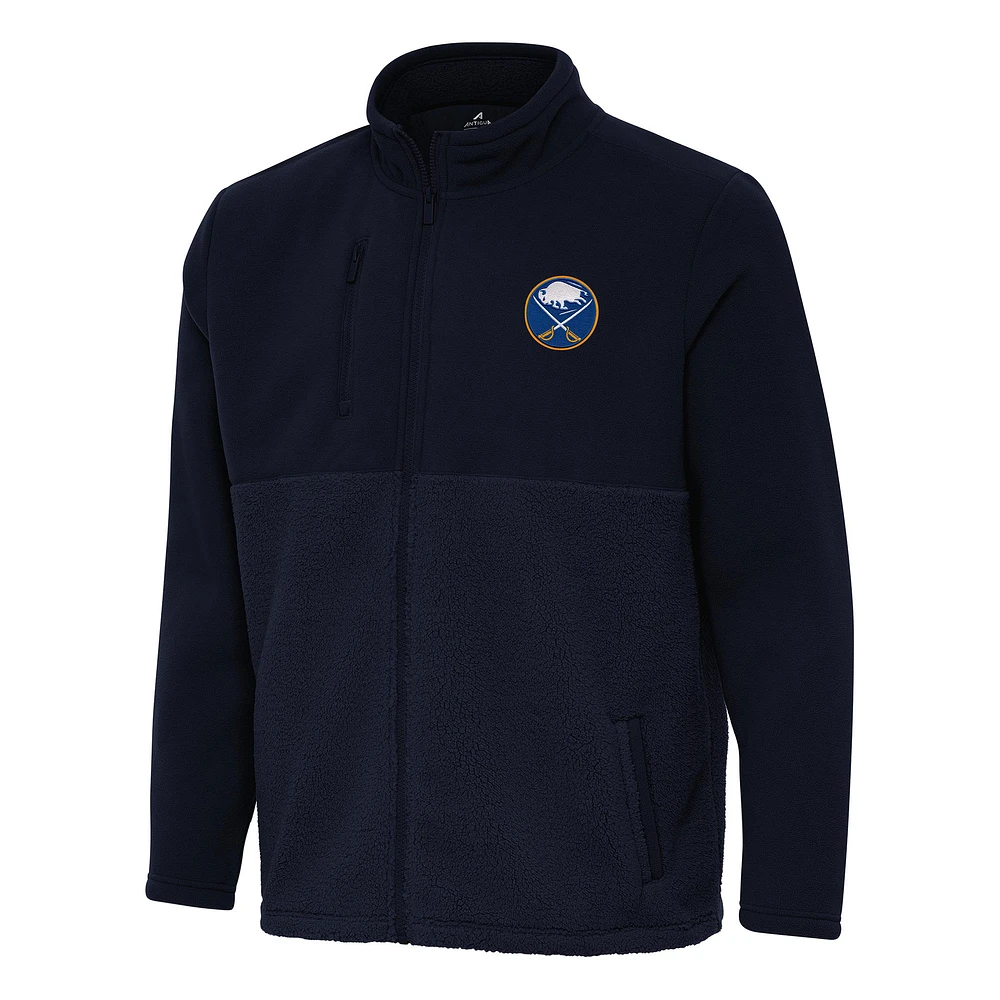 Men's Antigua Navy Buffalo Sabres Daily Fused Full-Zip Jacket
