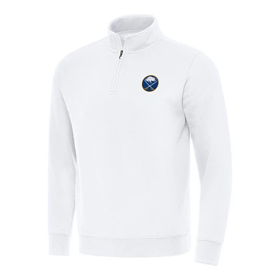 Men's Antigua White Buffalo Sabres Victory Quarter-Zip Mock Sweatshirt