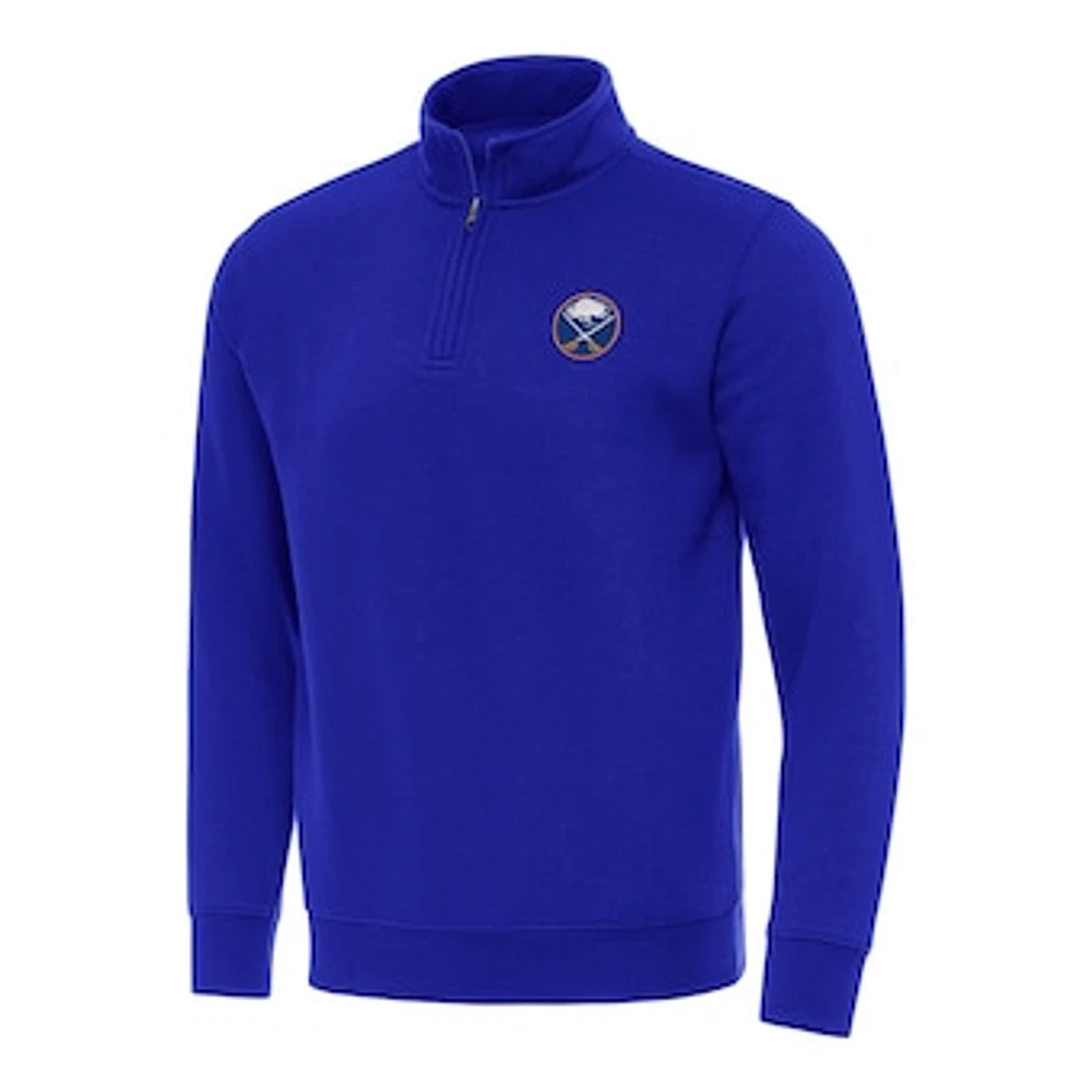 Men's Antigua Royal Buffalo Sabres Victory Quarter-Zip Mock Sweatshirt