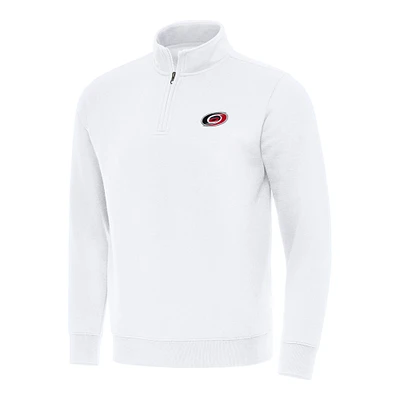 Men's Antigua Carolina Hurricanes Victory Quarter-Zip Mock Sweatshirt