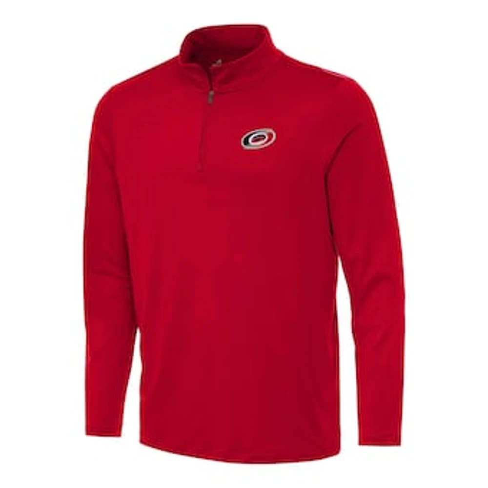 Men's Antigua Red Carolina Hurricanes Reprocess Quarter-Zip Top