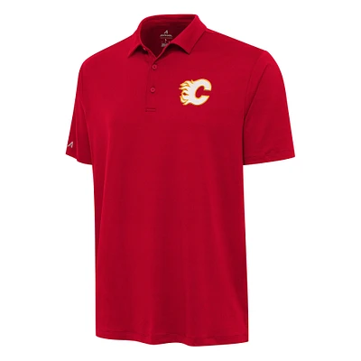 Men's Antigua Red Calgary Flames Reprocess Polo
