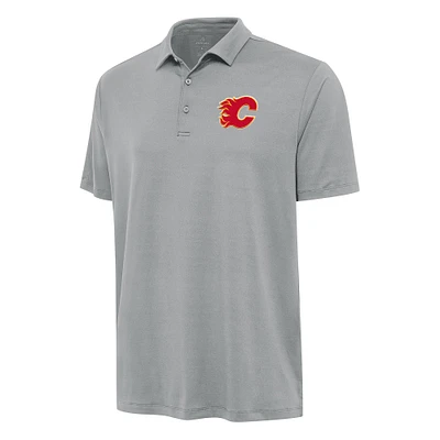 Men's Antigua Gray Calgary Flames Reprocess Polo