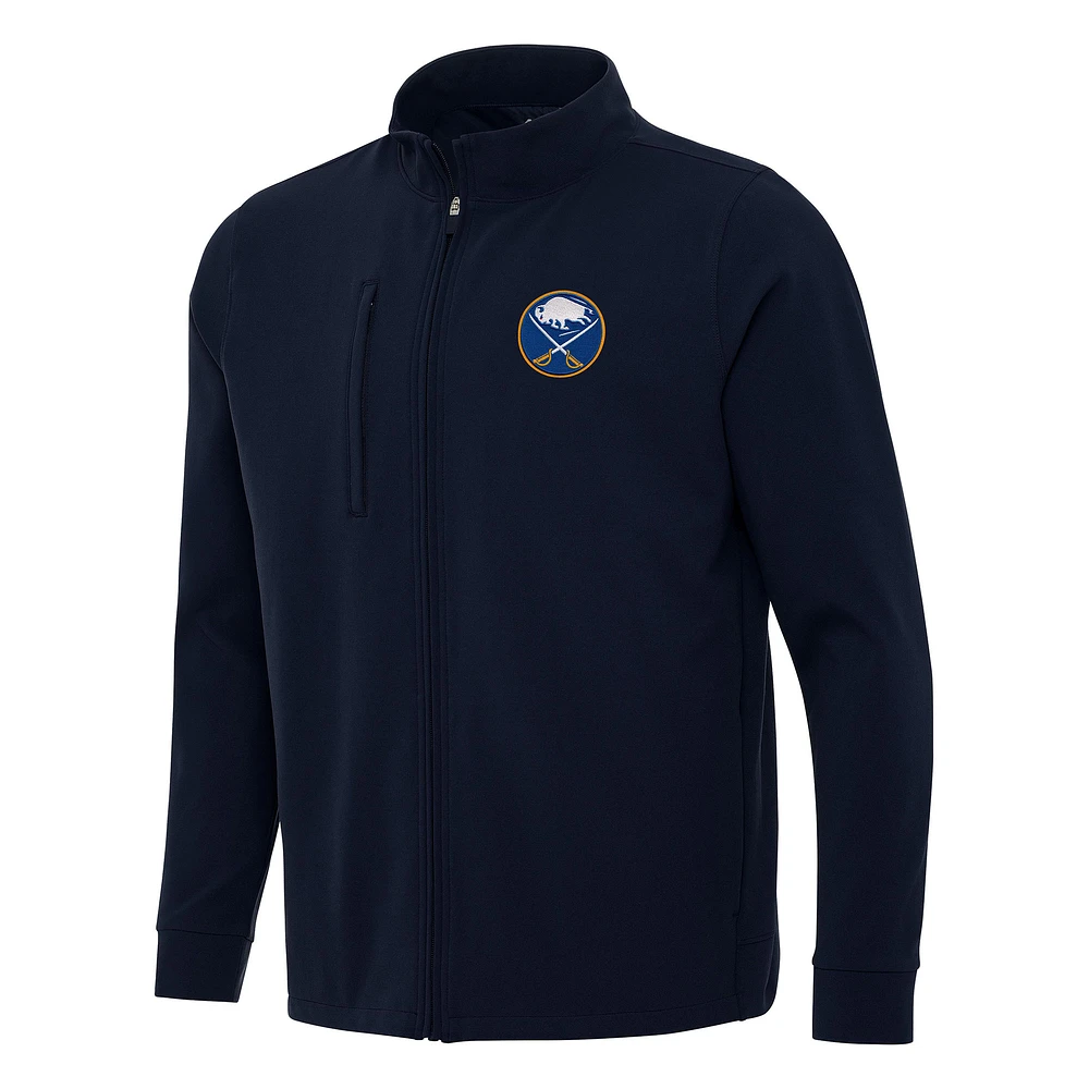 Men's Antigua Navy Buffalo Sabres Regard Full-Zip Jacket
