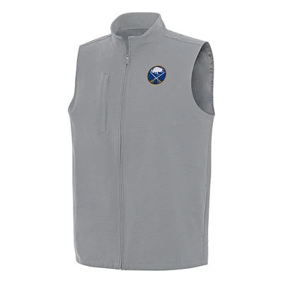 Men's Antigua Gray Buffalo Sabres Regard Full-Zip Vest