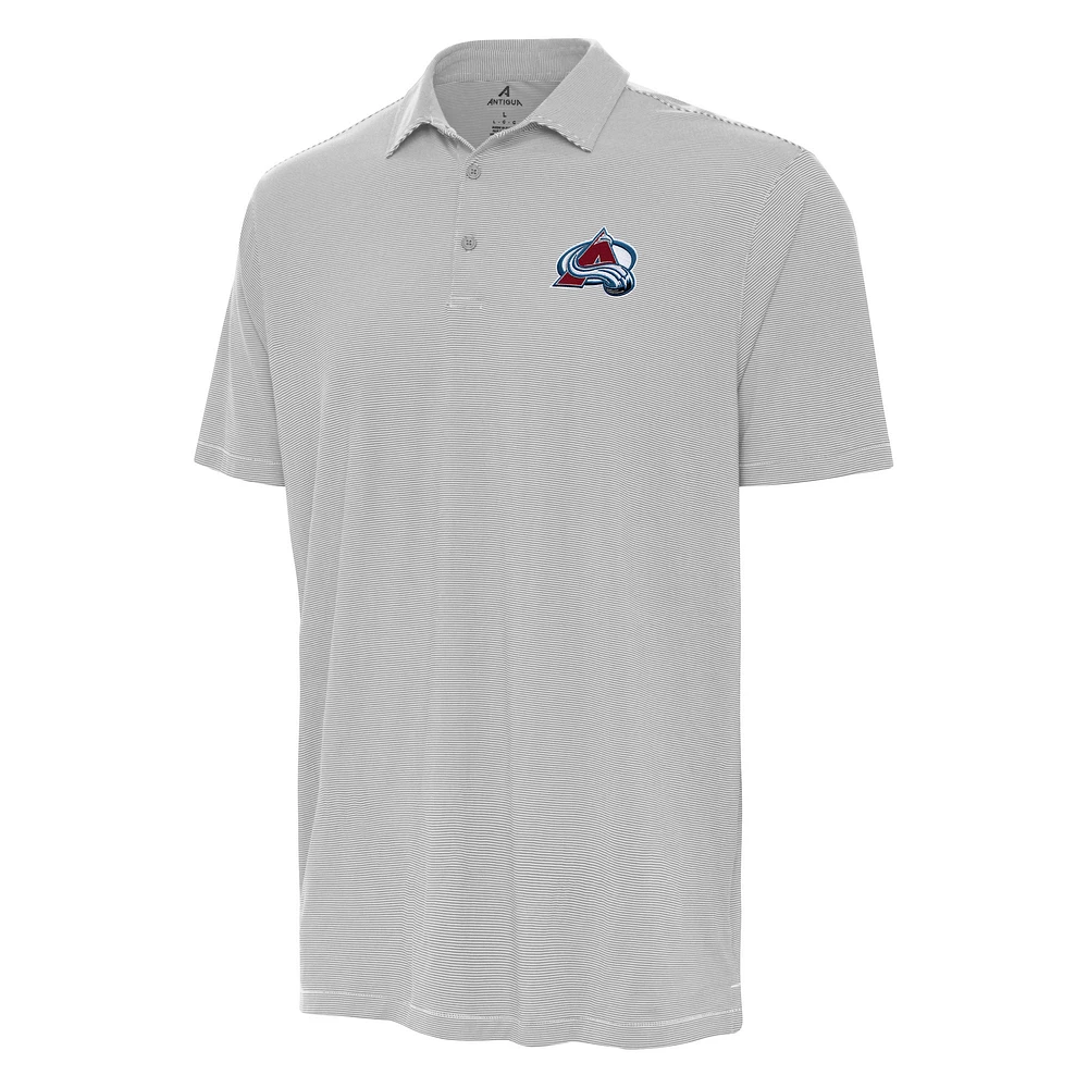 Men's Antigua Gray Colorado Avalanche Twine Polo