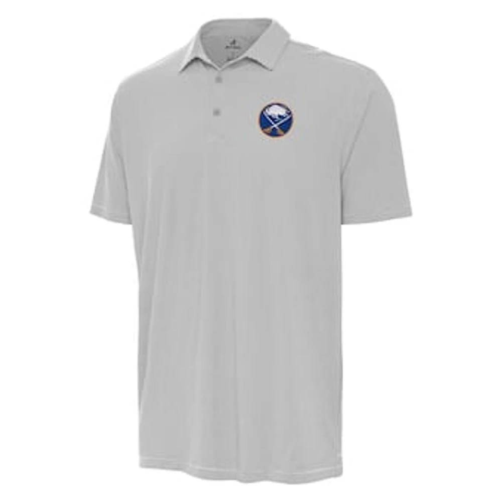 Men's Antigua Gray Buffalo Sabres Twine Polo