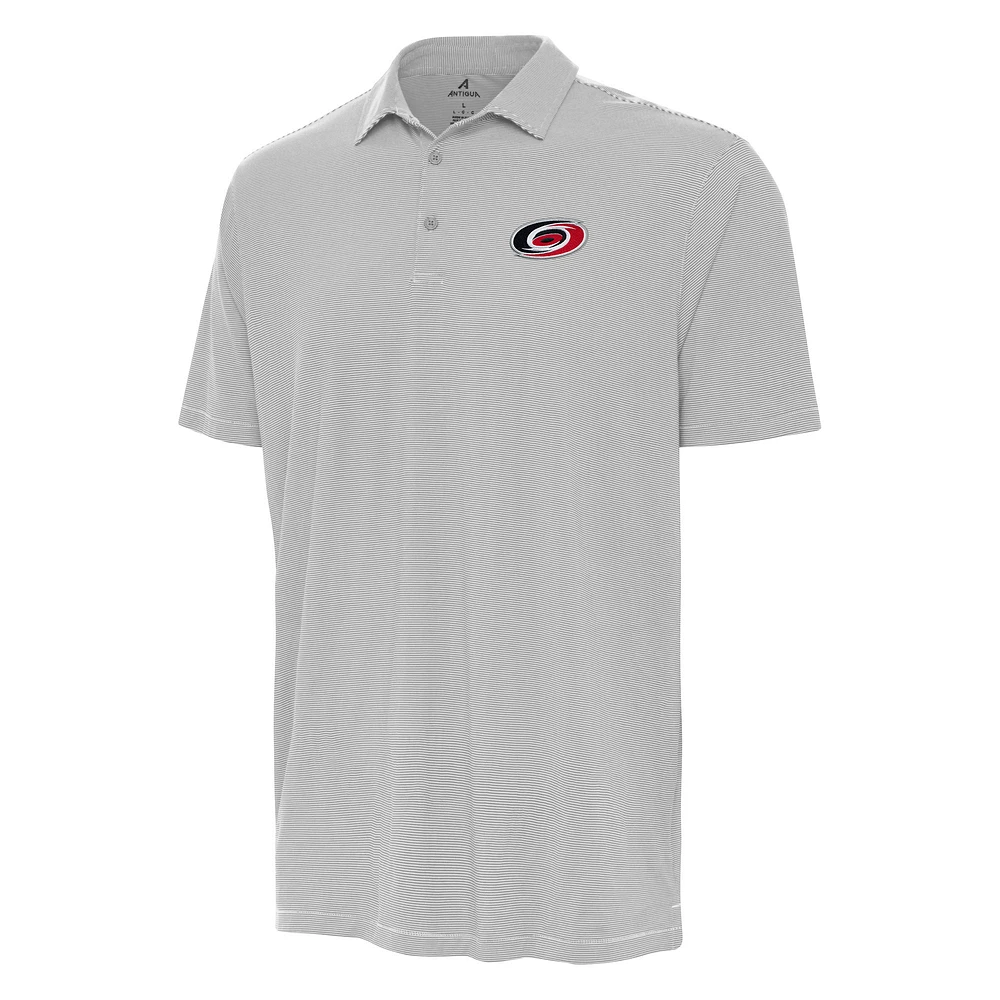 Men's Antigua Gray Carolina Hurricanes Twine Polo