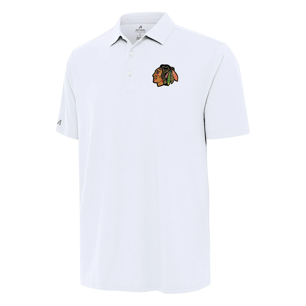 Men's Antigua White Chicago Blackhawks Era Polo