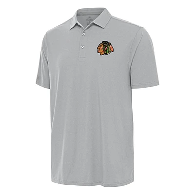 Men's Antigua Gray Chicago Blackhawks Era Polo