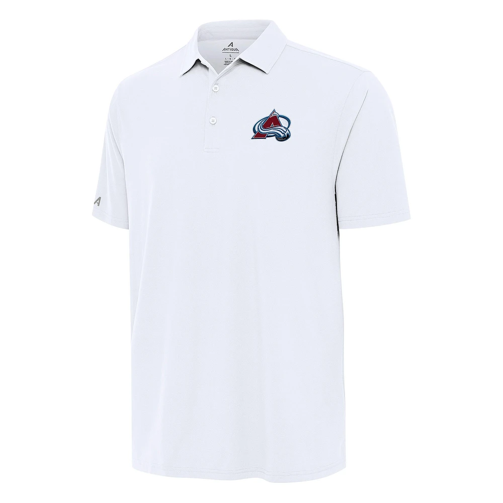 Men's Antigua White Colorado Avalanche Era Polo