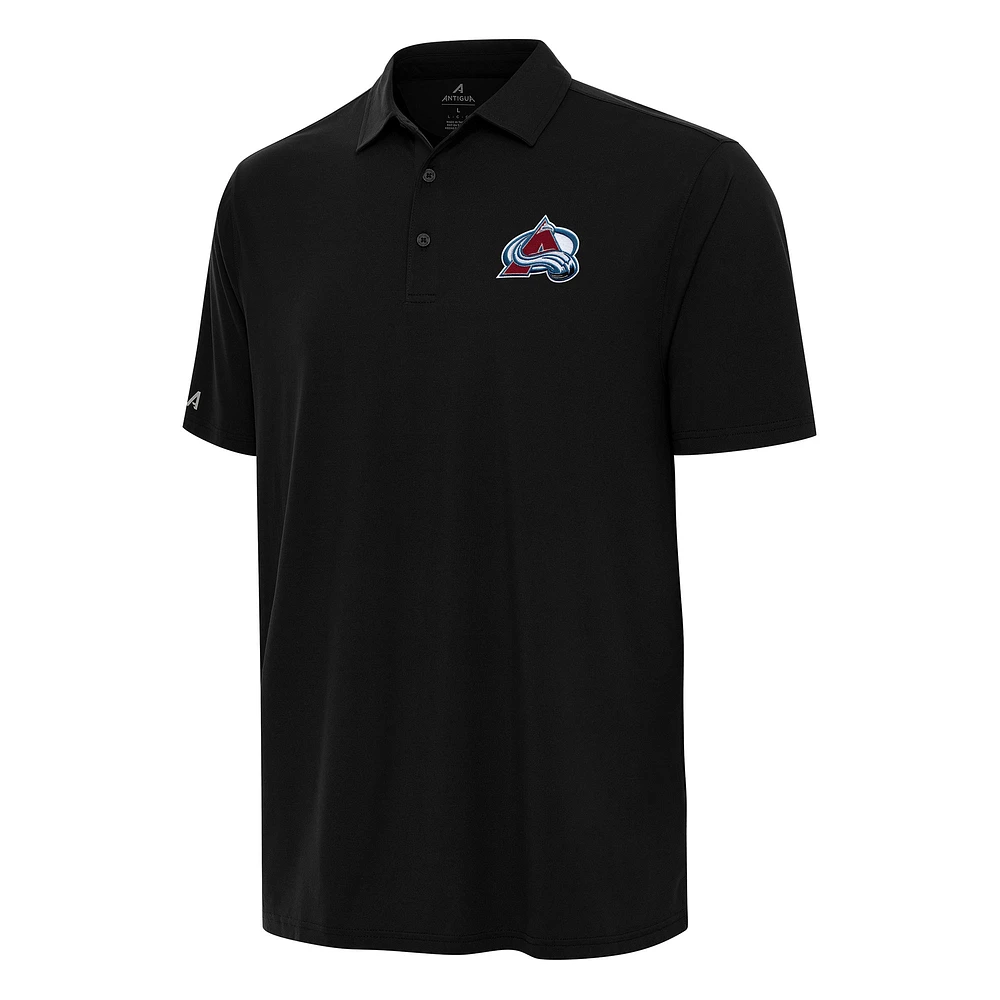 Men's Antigua Black Colorado Avalanche Era Polo