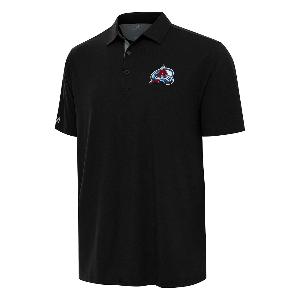 Men's Antigua Heather Gray Colorado Avalanche Era Polo