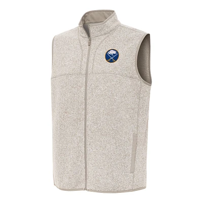 Men's Antigua Oatmeal Buffalo Sabres Fortune Full-Zip Vest