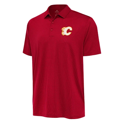 Men's Antigua Red Calgary Flames Ellipse Polo