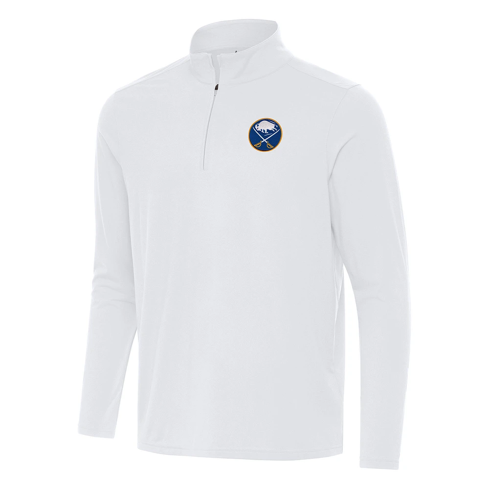 Men's Antigua White Buffalo Sabres Intent Quarter-Zip Top