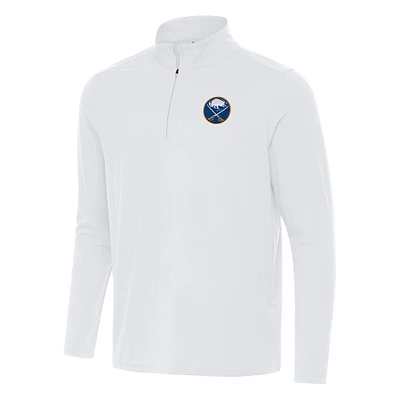 Men's Antigua White Buffalo Sabres Intent Quarter-Zip Top
