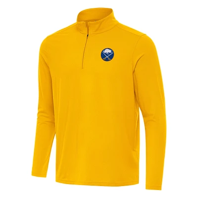 Men's Antigua Gold Buffalo Sabres Intent Quarter-Zip Top