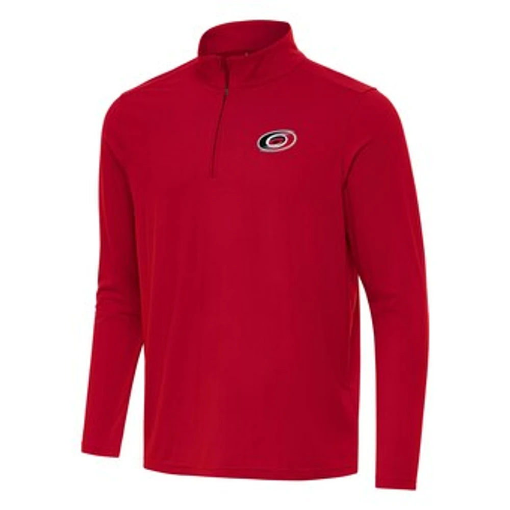 Men's Antigua Red Carolina Hurricanes Intent Quarter-Zip Top