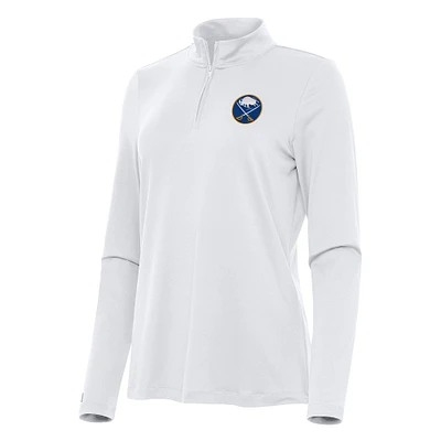 Women's Antigua White Buffalo Sabres Reprocess Quarter-Zip Top