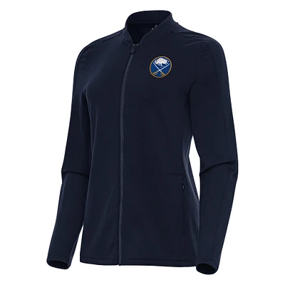 Women's Antigua Navy Buffalo Sabres Continual Full-Zip Jacket