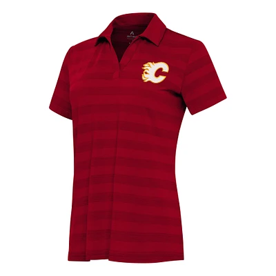 Women's Antigua Red Calgary Flames Tunnel Polo
