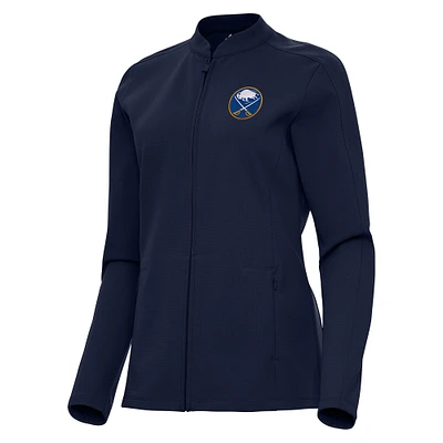 Women's Antigua Navy Buffalo Sabres Regard Full-Zip Jacket
