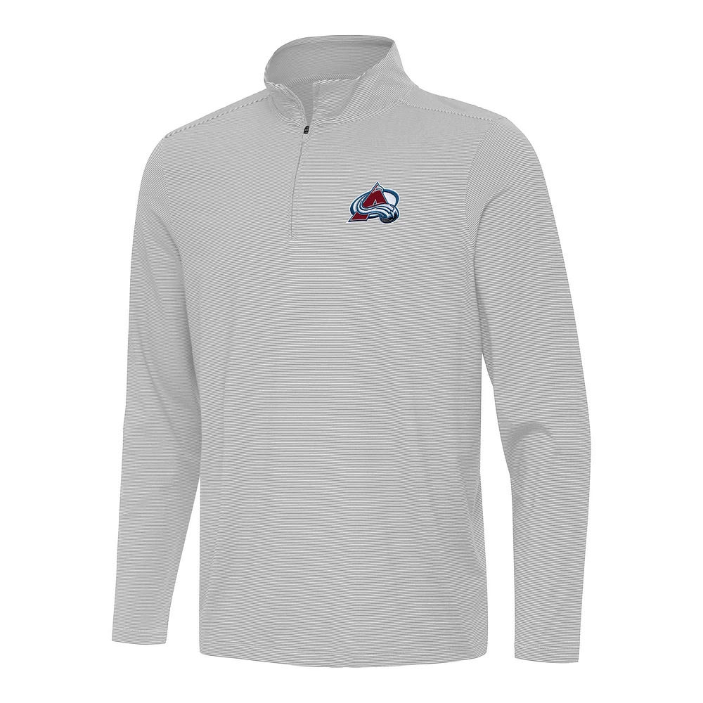 Men's Antigua Colorado Avalanche Twine Quarter-Zip Top