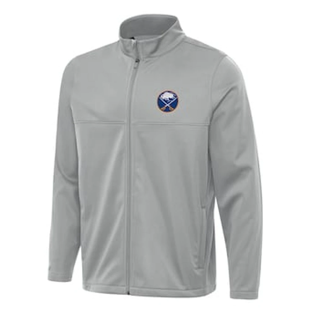 Men's Antigua Gray Buffalo Sabres Links 2 Full-Zip Golf Jacket