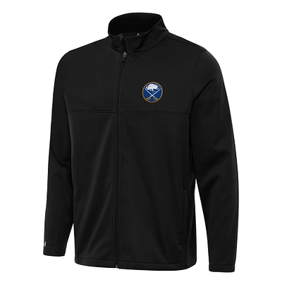 Men's Antigua Black Buffalo Sabres Links 2 Full-Zip Golf Jacket