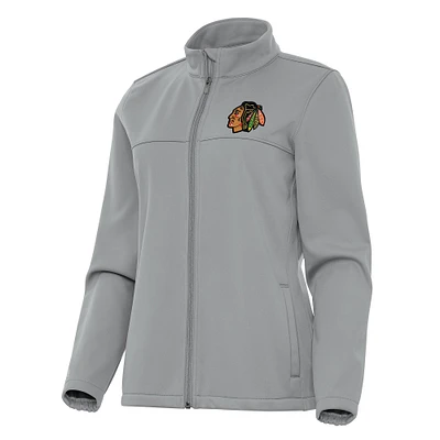 Women's Antigua Chicago Blackhawks Links 2 Full-Zip Golf Jacket