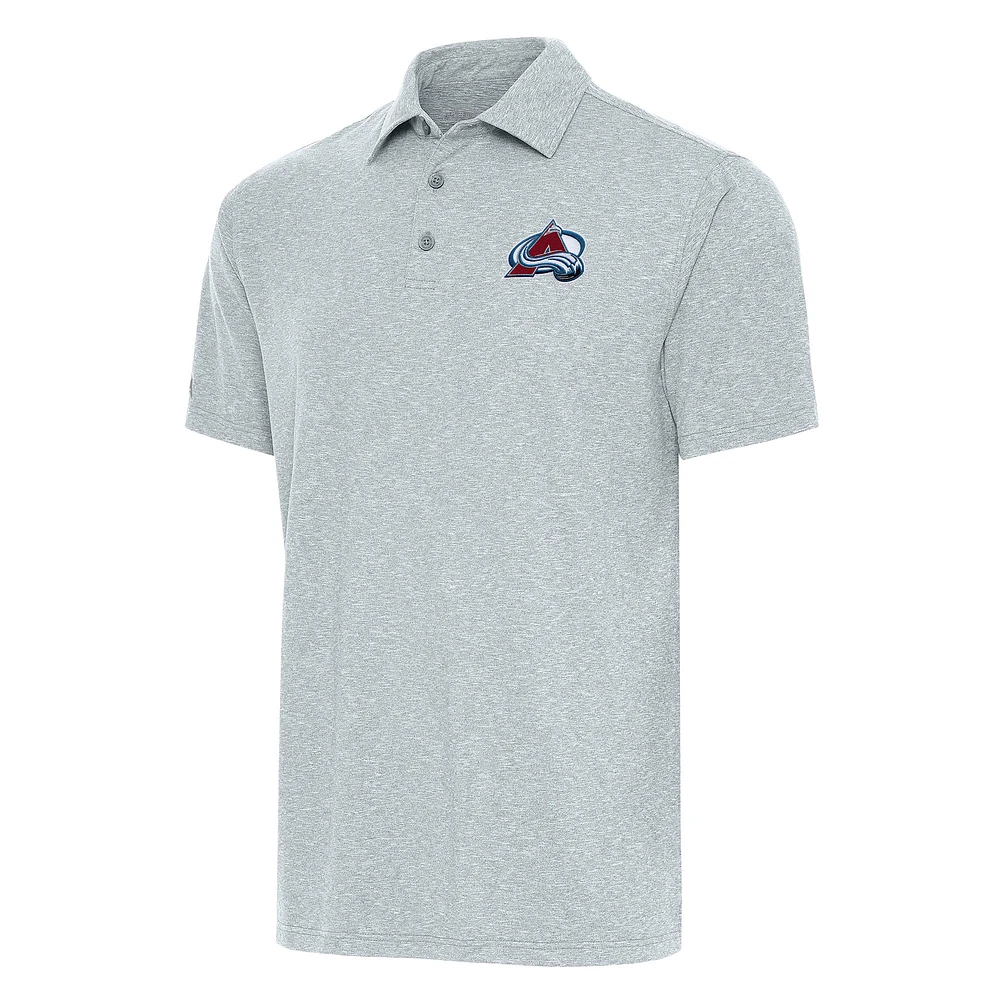 Men's Antigua Heather Gray Colorado Avalanche Big & Tall Par 3 Polo