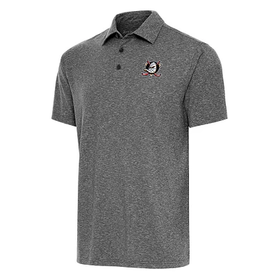 Men's Antigua Heather Black Anaheim Ducks Big & Tall Par 3 Polo