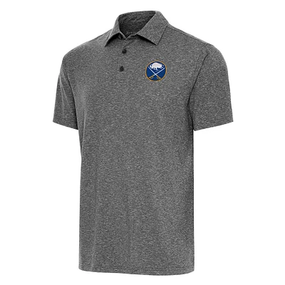 Men's Antigua Heather Black Buffalo Sabres Big & Tall Par 3 Polo