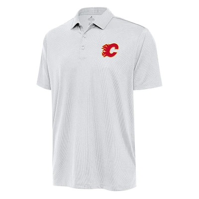 Men's Antigua  White Calgary Flames Big & Tall Ellipse Polo